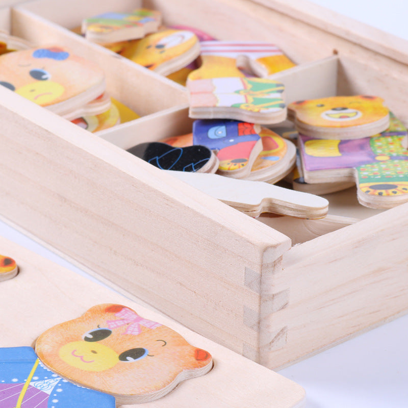 Baby Bear Dressing Matching Puzzle Blocks Toys