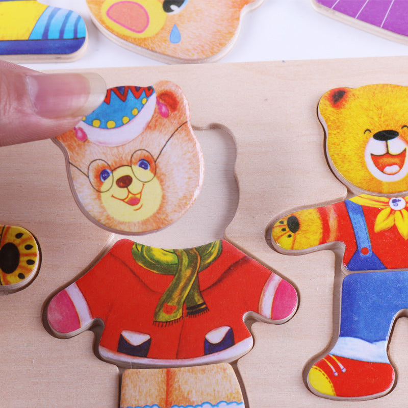 Baby Bear Dressing Matching Puzzle Blocks Toys