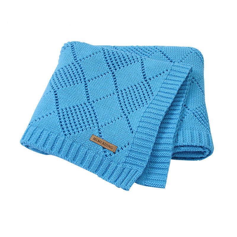 Solid Color Knitted Baby Blanket Quilt