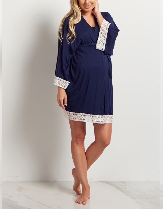 Solid Color Maternity Dress