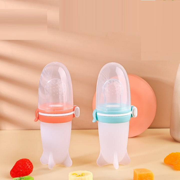 Silicone Baby Squeeze Feeding Bottle Solid Food Tool
