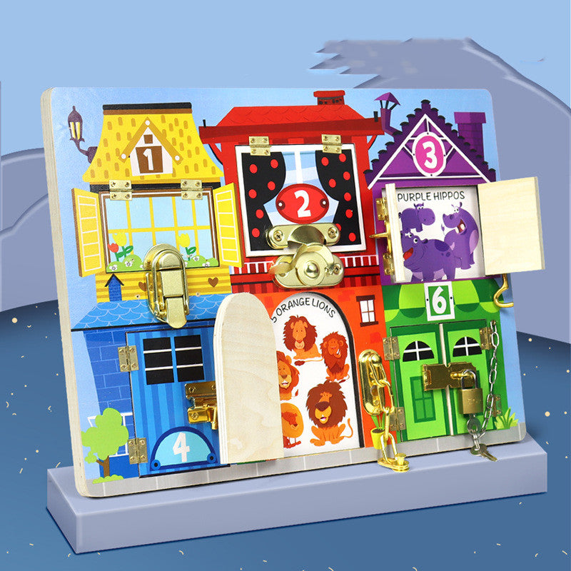 Baby Wooden Science Educational Unlocking Toys