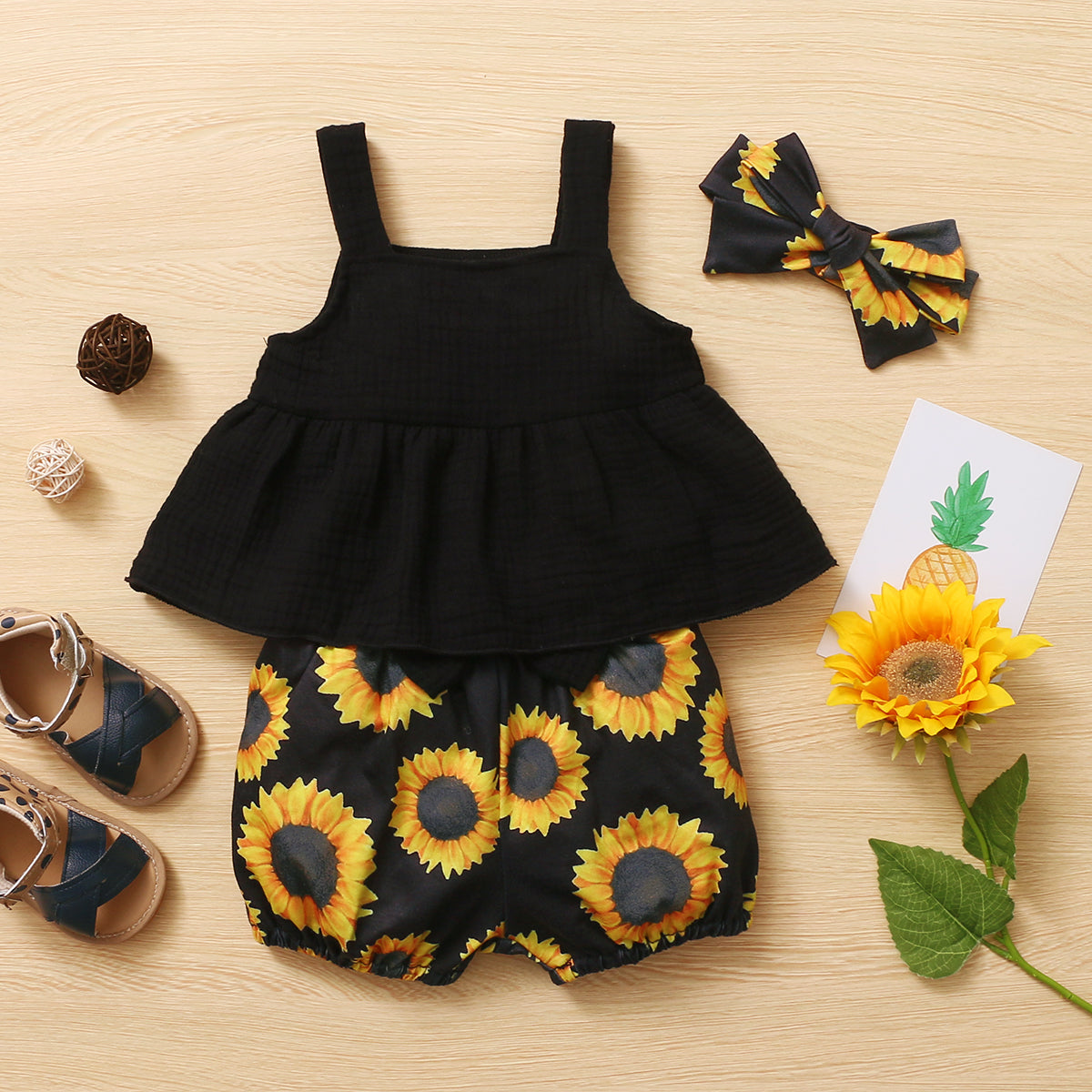 Newborn Baby Girls Cute Summer Outfit