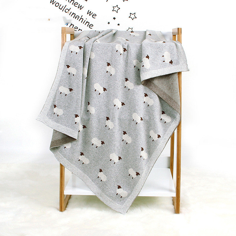 Knitted Lamb Baby Hug Blanket