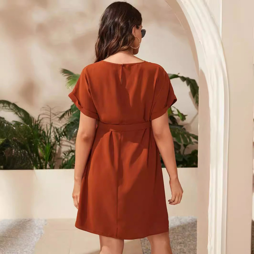 Bat Sleeve Maternity Girdle Dress