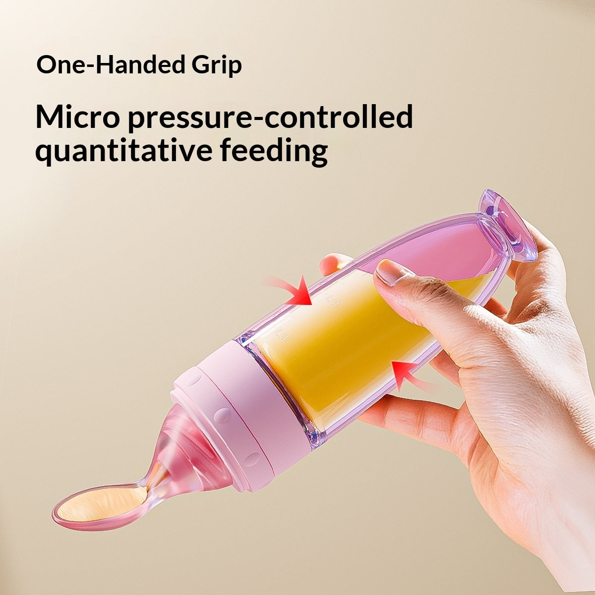 Silicone Squeeze Baby Feeding Spoon Rice Porridge Feeder