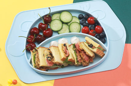 Silicone Non-Slip Baby Feeding Bowl Plate Set