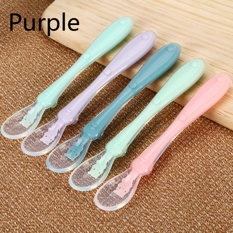 Silicone Baby Feeding Spoon Soup Water Tableware