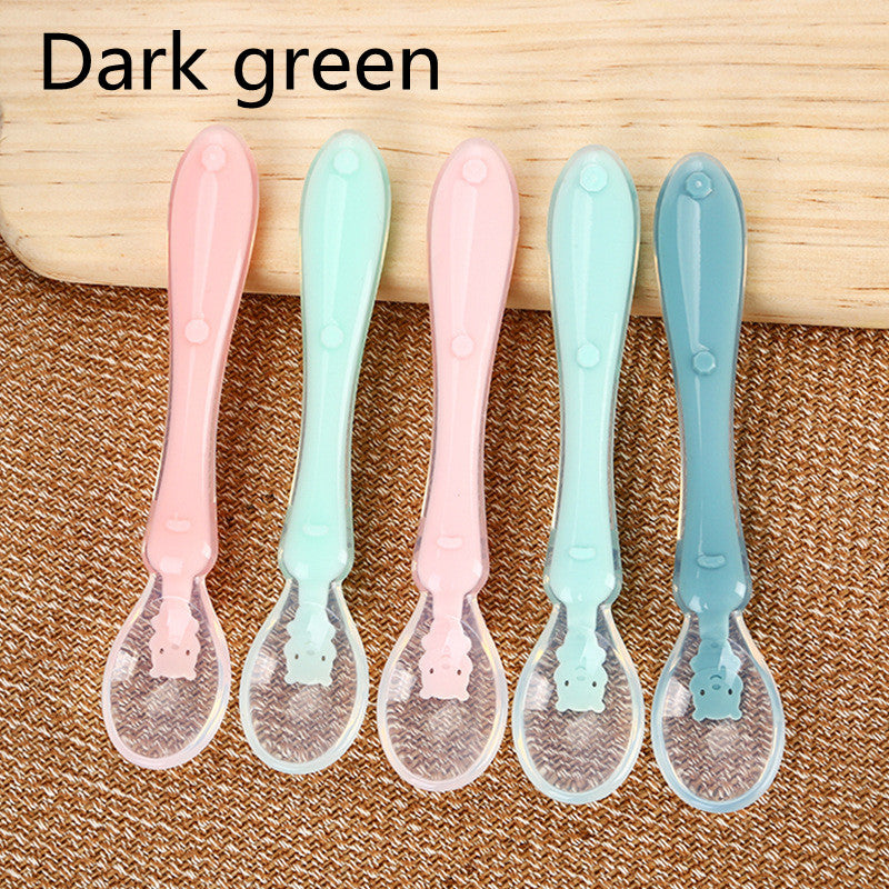 Silicone Baby Feeding Spoon Soup Water Tableware
