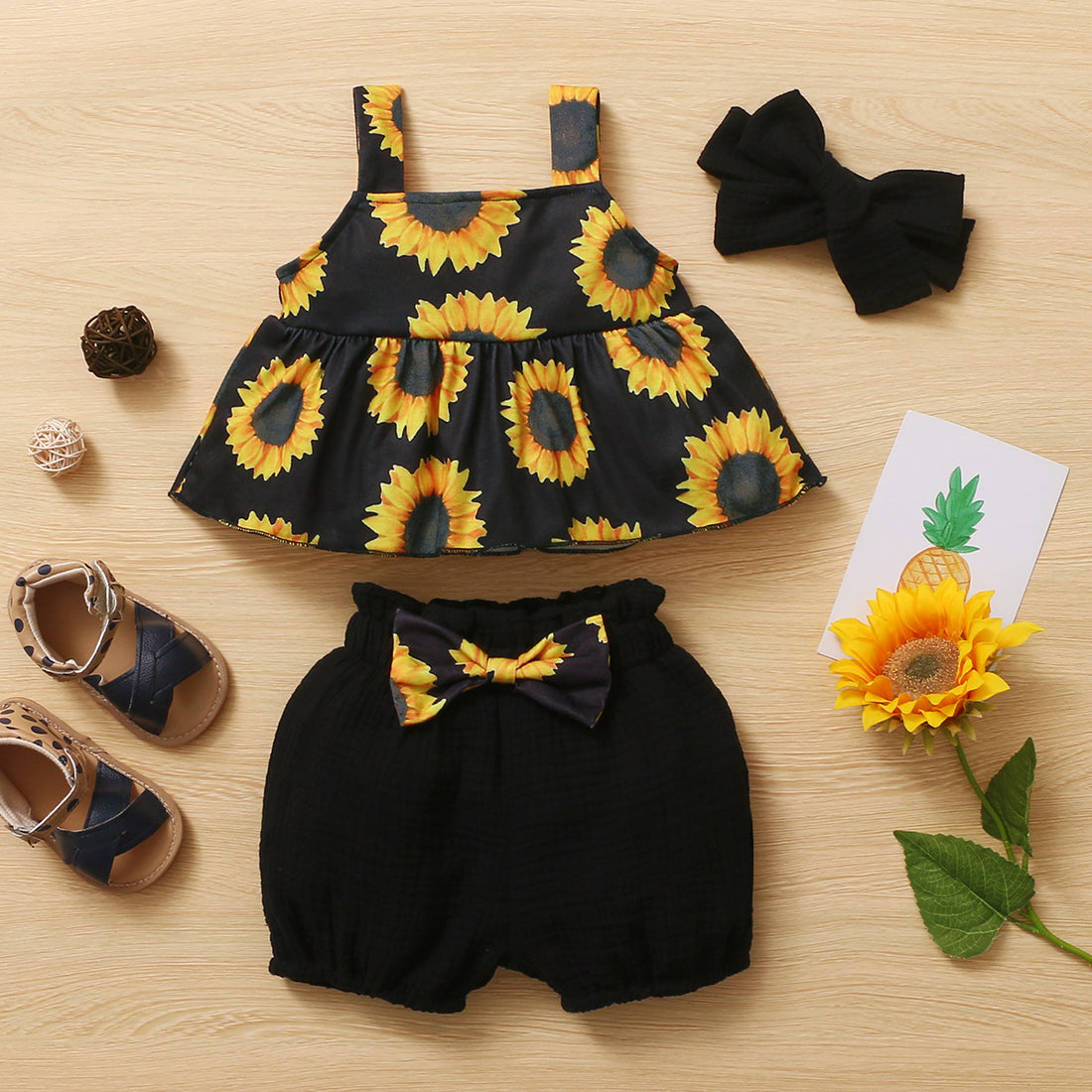 Newborn Baby Girls Cute Summer Outfit