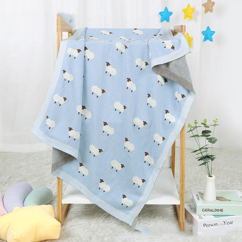 Knitted Lamb Baby Hug Blanket