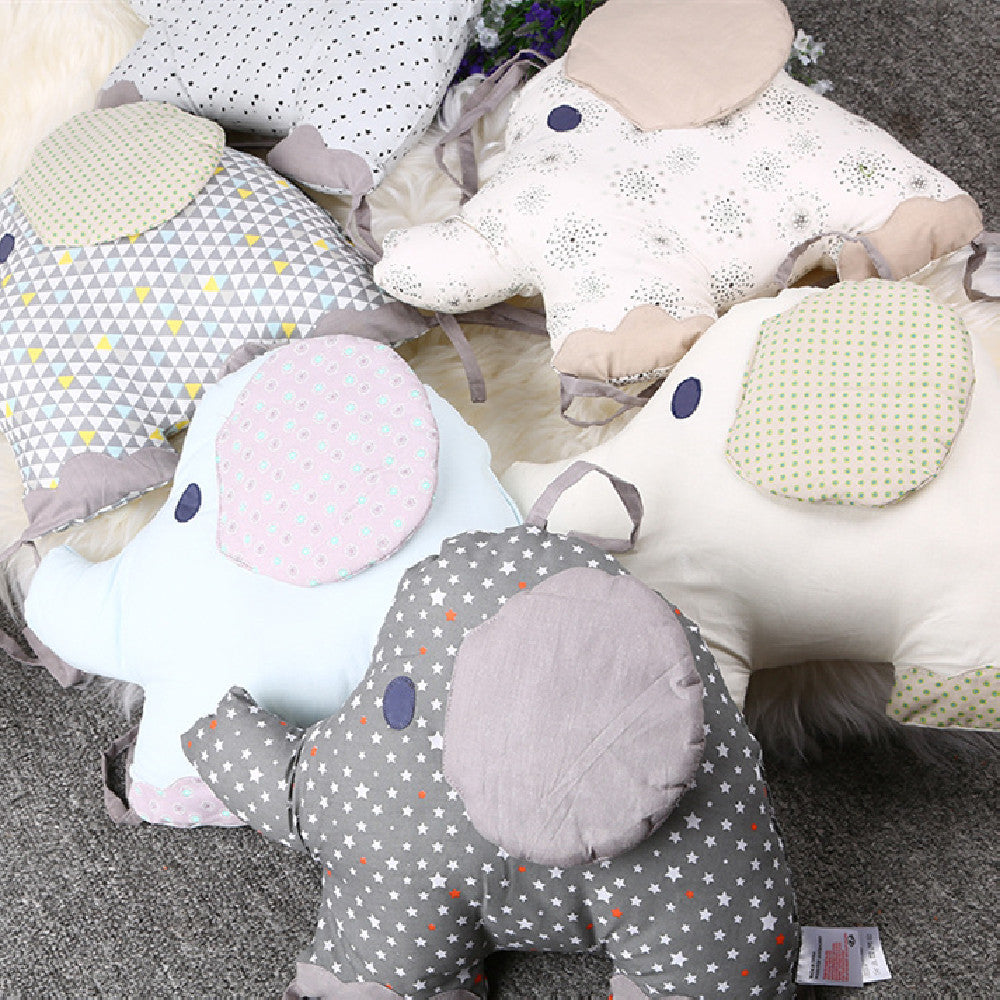 Cotton Embroidered Elephant Baby Crib Set