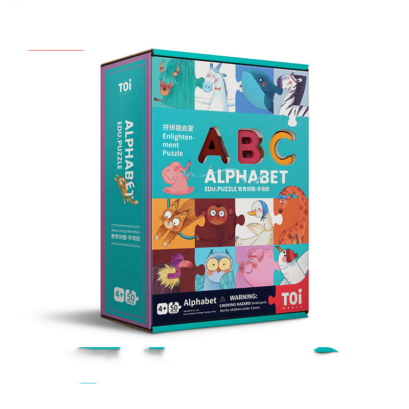 Baby Wooden Letters Numbers Educational Puzzle Toys