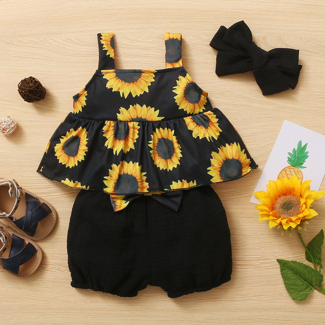Newborn Baby Girls Cute Summer Outfit