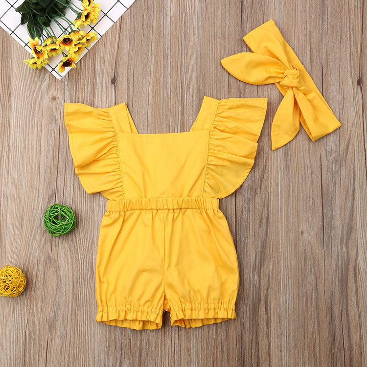 Baby Short Sleeve Pineapple Print Romper