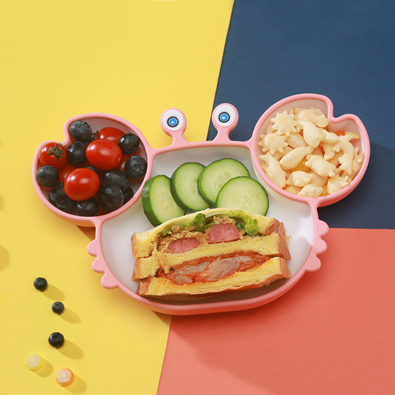 Silicone Non-Slip Baby Feeding Bowl Plate Set