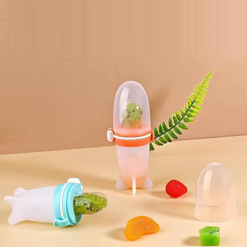 Silicone Baby Squeeze Feeding Bottle Solid Food Tool