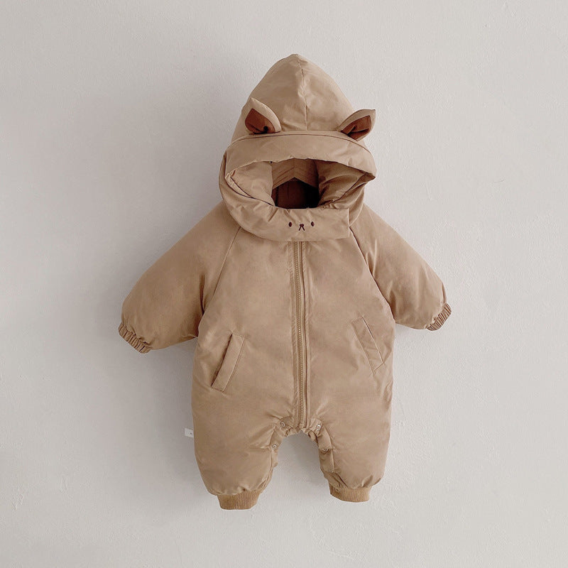 Thick Winter Baby Jumpsuit Outfit
