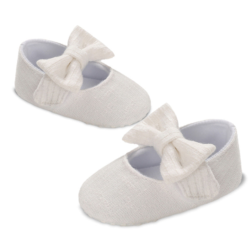 Baby Wool Knitted Bow Shoes