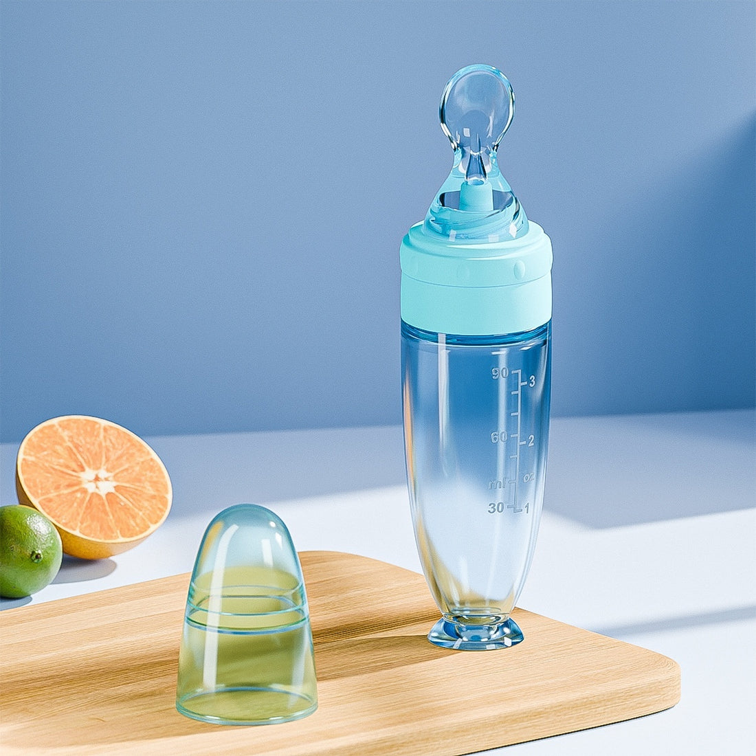 Silicone Squeeze Baby Feeding Spoon Rice Porridge Feeder