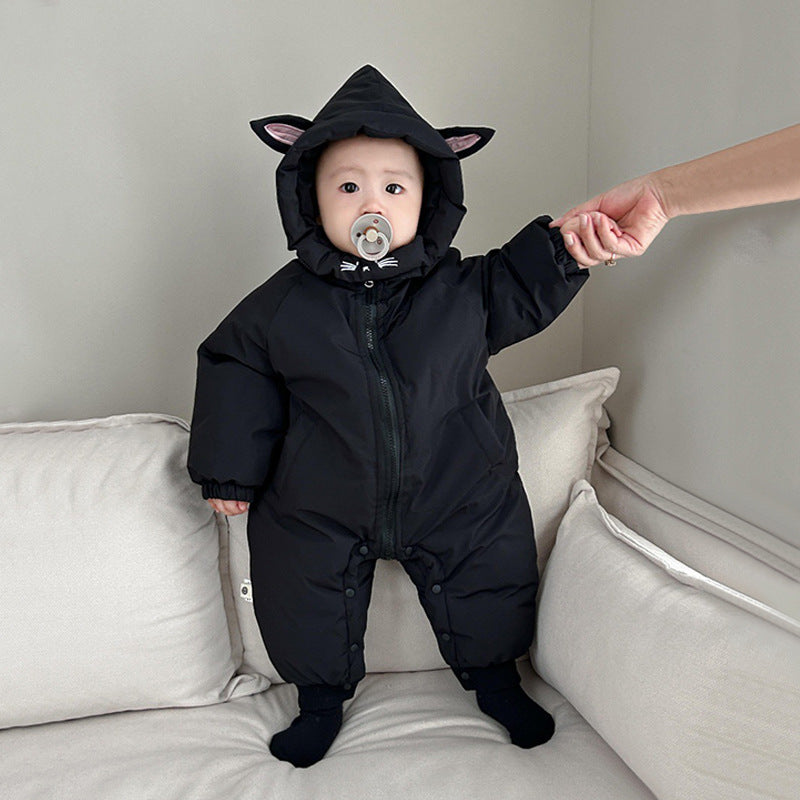 Thick Winter Baby Jumpsuit Outfit