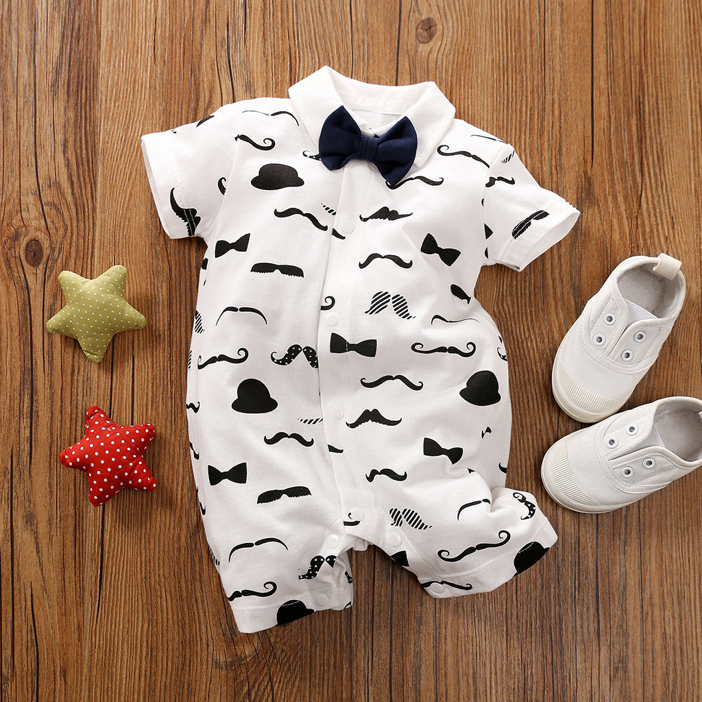 Gentleman Style Long Sleeve Baby Romper
