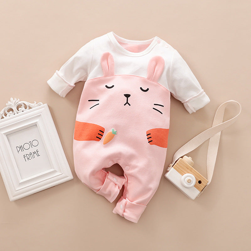 Cotton Cartoon Baby Onesie Crawling Suit Spring Autumn