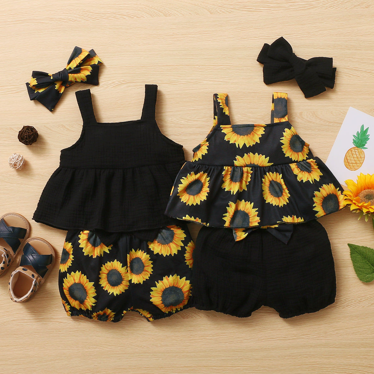 Newborn Baby Girls Cute Summer Outfit