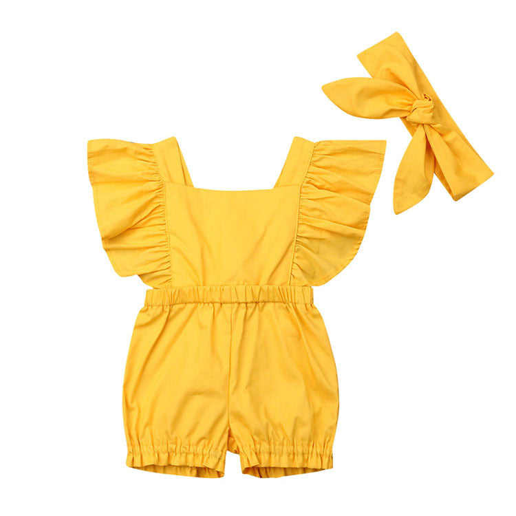 Baby Short Sleeve Pineapple Print Romper